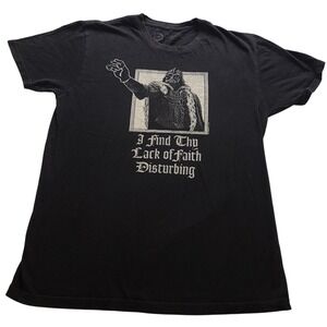 Out of Print Star Wars Darth Vader Lack of Faith Graphic Tee Black Men's Medium